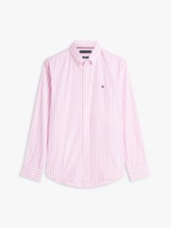 TH Flex Regular Fit Stripe Poplin Shirt — Pink 5