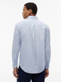 TH Flex Regular Fit Stripe Poplin Shirt — Blue 4