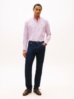 TH Flex Regular Fit Stripe Poplin Shirt — Pink 3