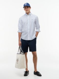 TH Flex Regular Fit Stripe Poplin Shirt — White 2