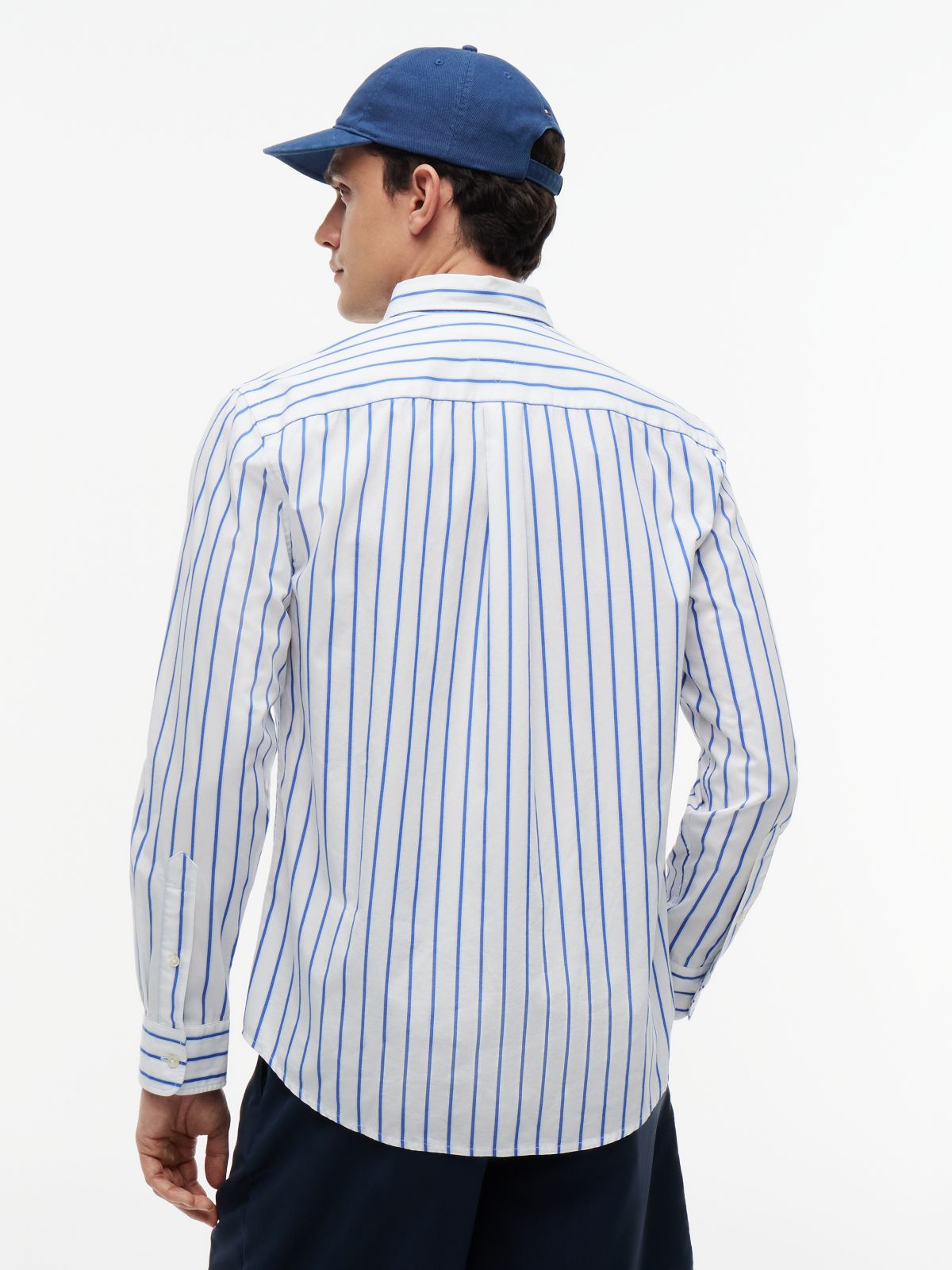 TH Flex Regular Fit Stripe Poplin Shirt — White