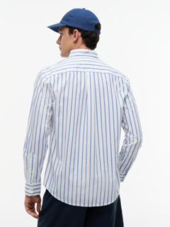 TH Flex Regular Fit Stripe Poplin Shirt — White 4