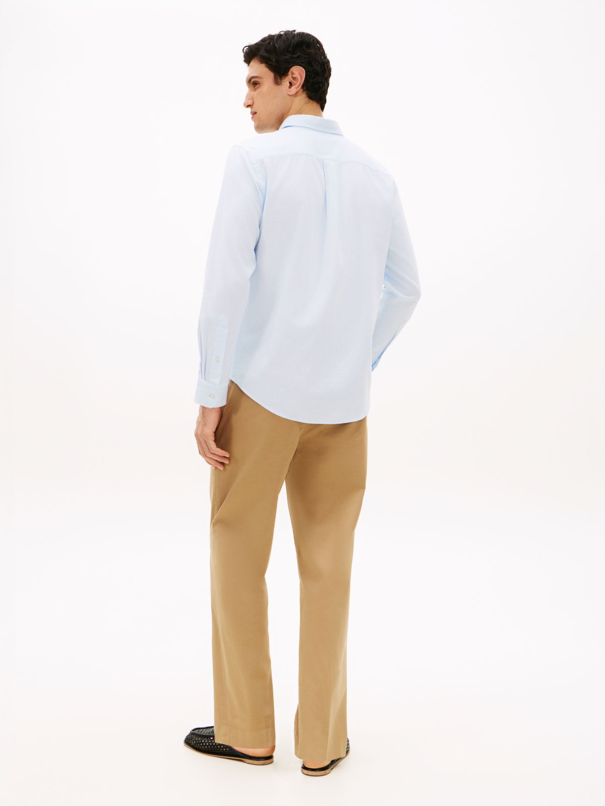 TH Flex Regular Fit Dobby Shirt — Blue