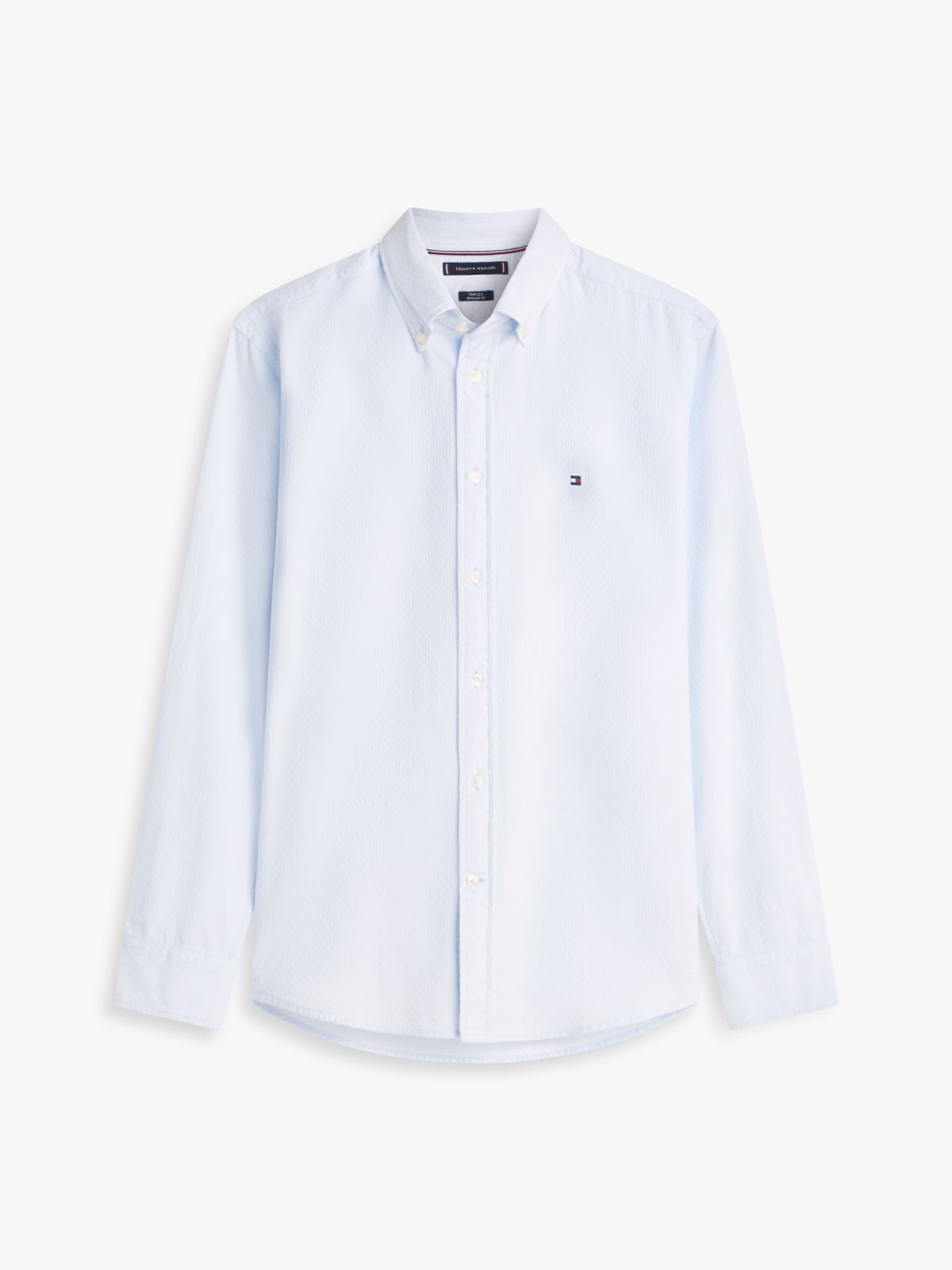TH Flex Regular Fit Dobby Shirt — Blue