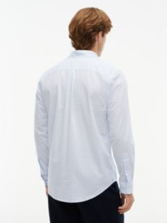 TH Flex Regular Fit Gingham Check Poplin Shirt — Blue 4