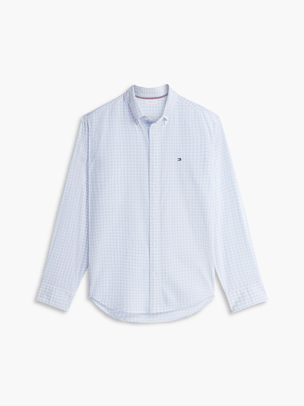 TH Flex Regular Fit Gingham Check Poplin Shirt — Blue
