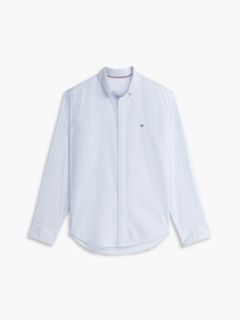 TH Flex Regular Fit Gingham Check Poplin Shirt — Blue 5