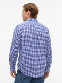 TH Flex Regular Fit Gingham Check Poplin Shirt — Blue 4