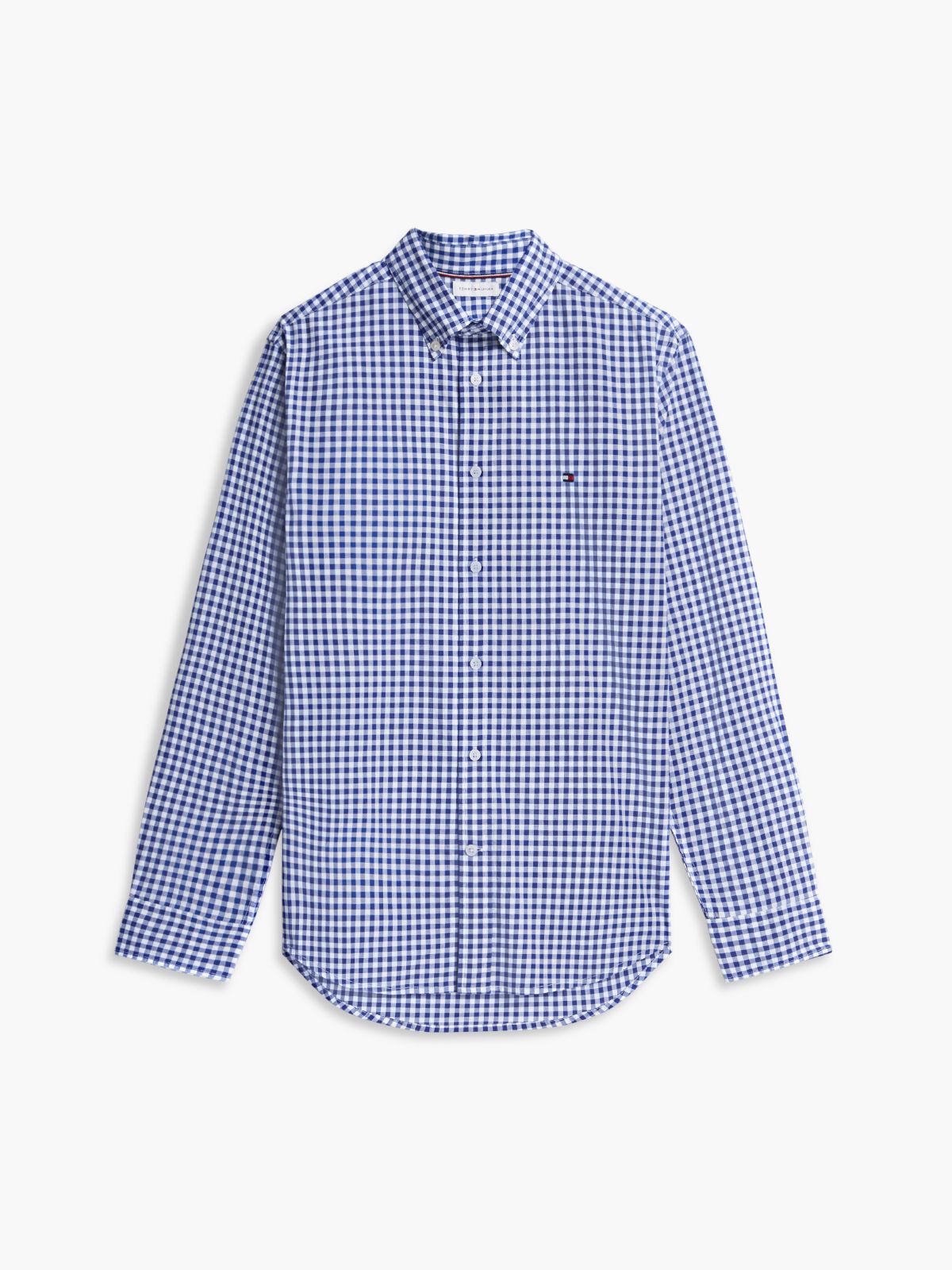 TH Flex Regular Fit Gingham Check Poplin Shirt — Blue