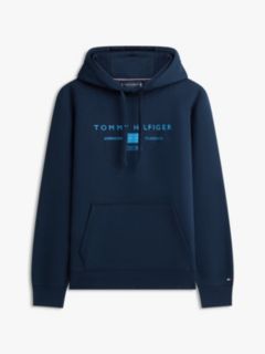 Logo Terry Drawstring Hoody — Blue 5
