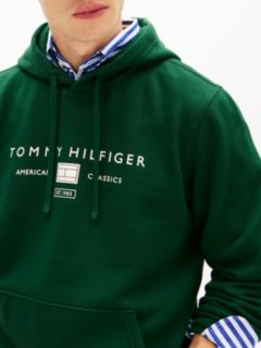 Logo Terry Drawstring Hoody — Green 2