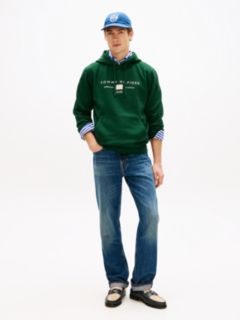 Logo Terry Drawstring Hoody — Green 3