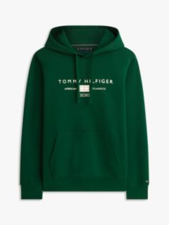Logo Terry Drawstring Hoody — Green 5