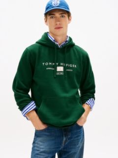 Logo Terry Drawstring Hoody — Green 1
