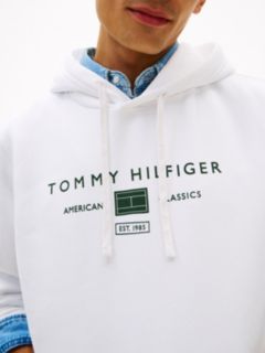 Logo Terry Drawstring Hoody — White 2