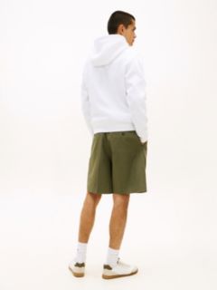 Logo Terry Drawstring Hoody — White 4