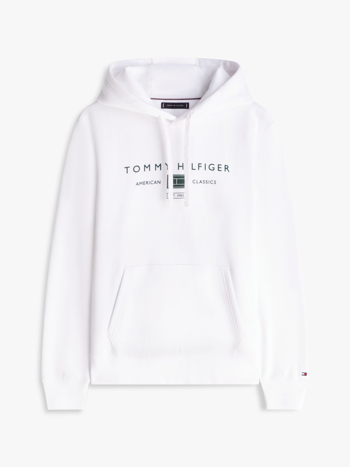 Logo Terry Drawstring Hoody — White