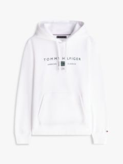Logo Terry Drawstring Hoody — White 5