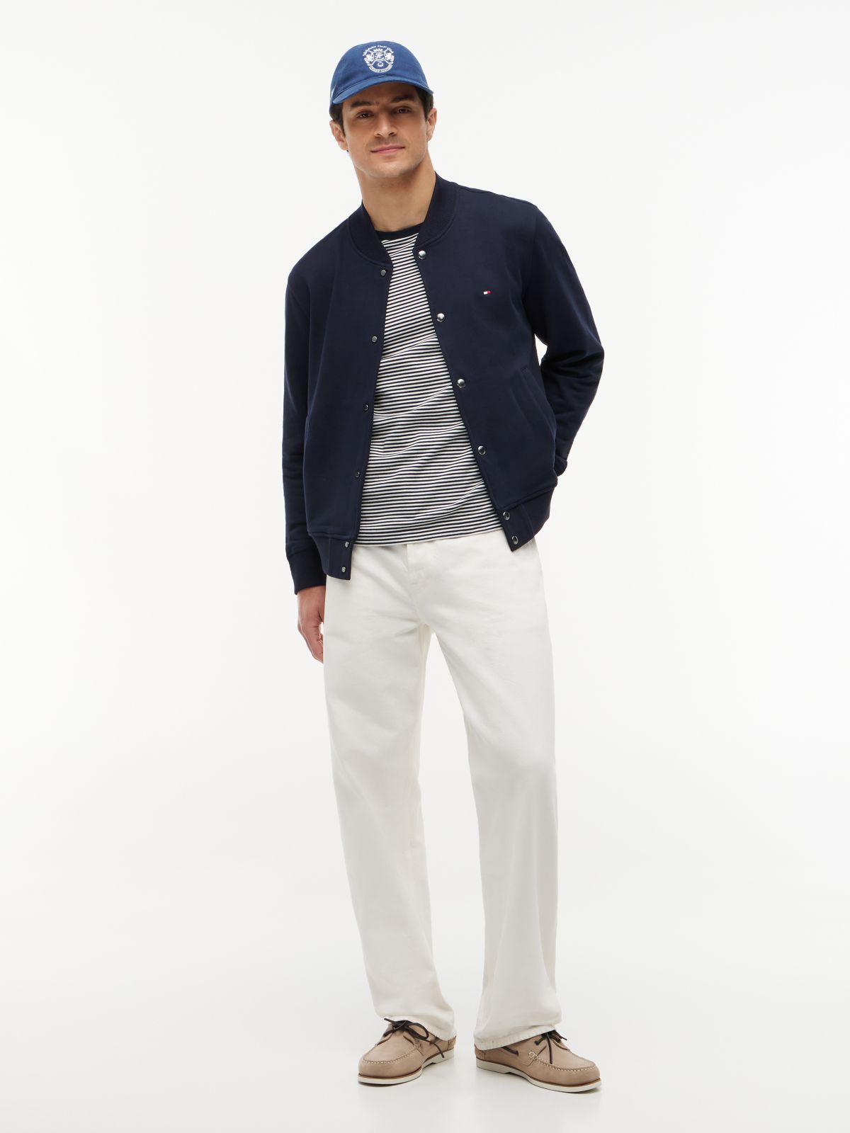 Terry Bomber Jacket — Blue