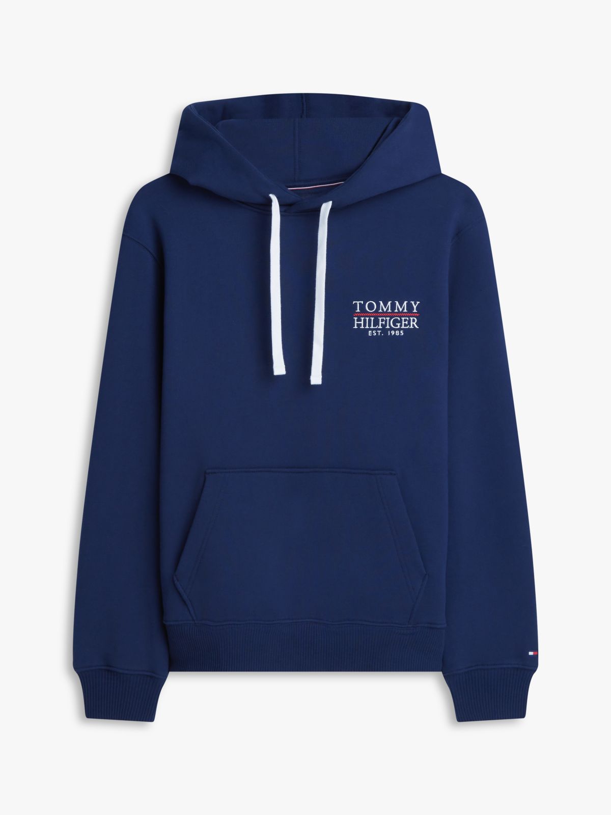 Heritage Logo Embroidery Drawstring Hoody — Blue