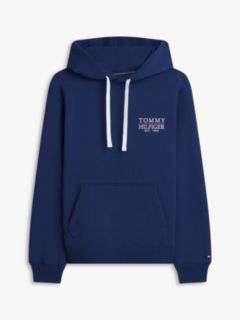 Heritage Logo Embroidery Drawstring Hoody — Blue 5