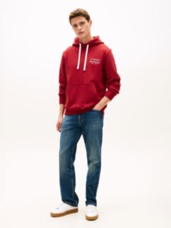 Heritage Logo Embroidery Drawstring Hoody — Red 3
