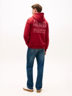 Heritage Logo Embroidery Drawstring Hoody — Red 4