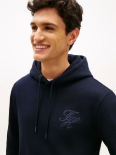 Logo Embroidery Terry Hoody — Blue 2