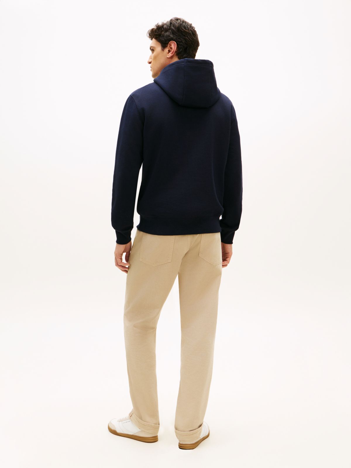 Logo Embroidery Terry Hoody — Blue