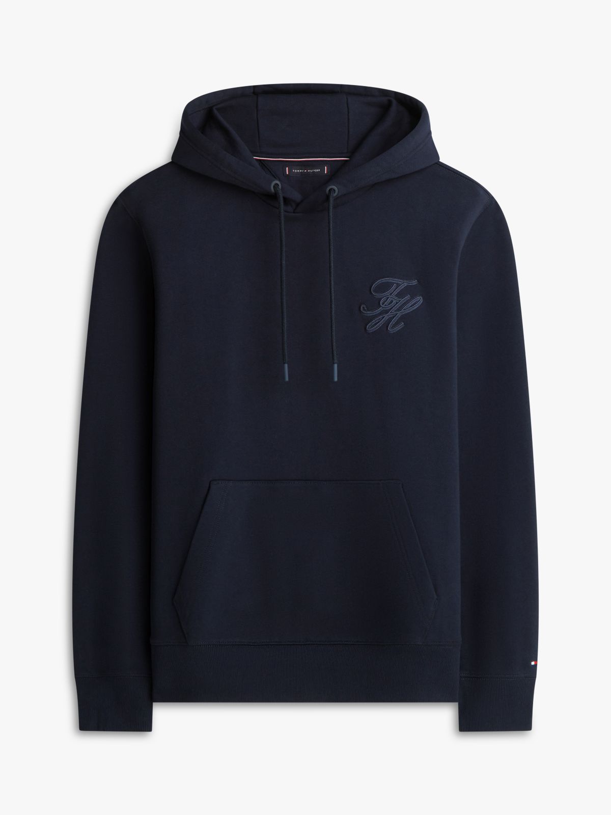 Logo Embroidery Terry Hoody — Blue