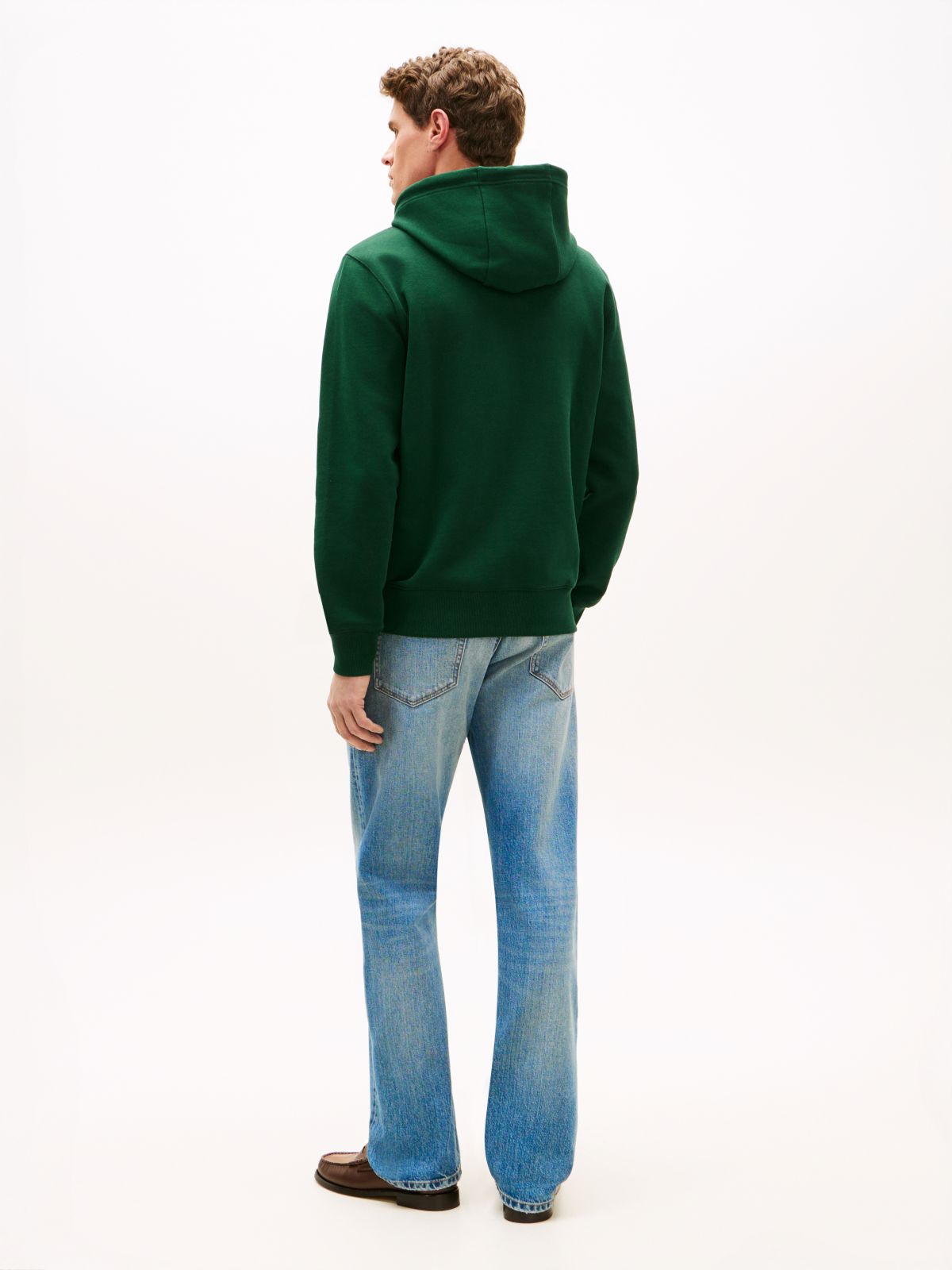 Logo Embroidery Terry Hoody — Green