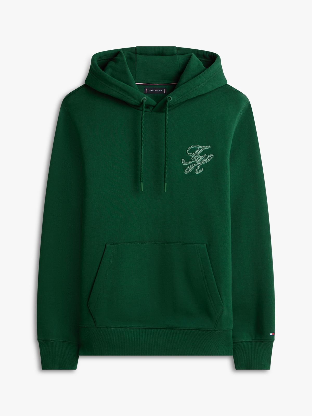 Logo Embroidery Terry Hoody — Green
