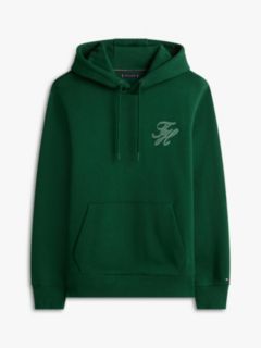 Logo Embroidery Terry Hoody — Green 5