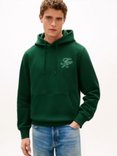 Logo Embroidery Terry Hoody — Green 1