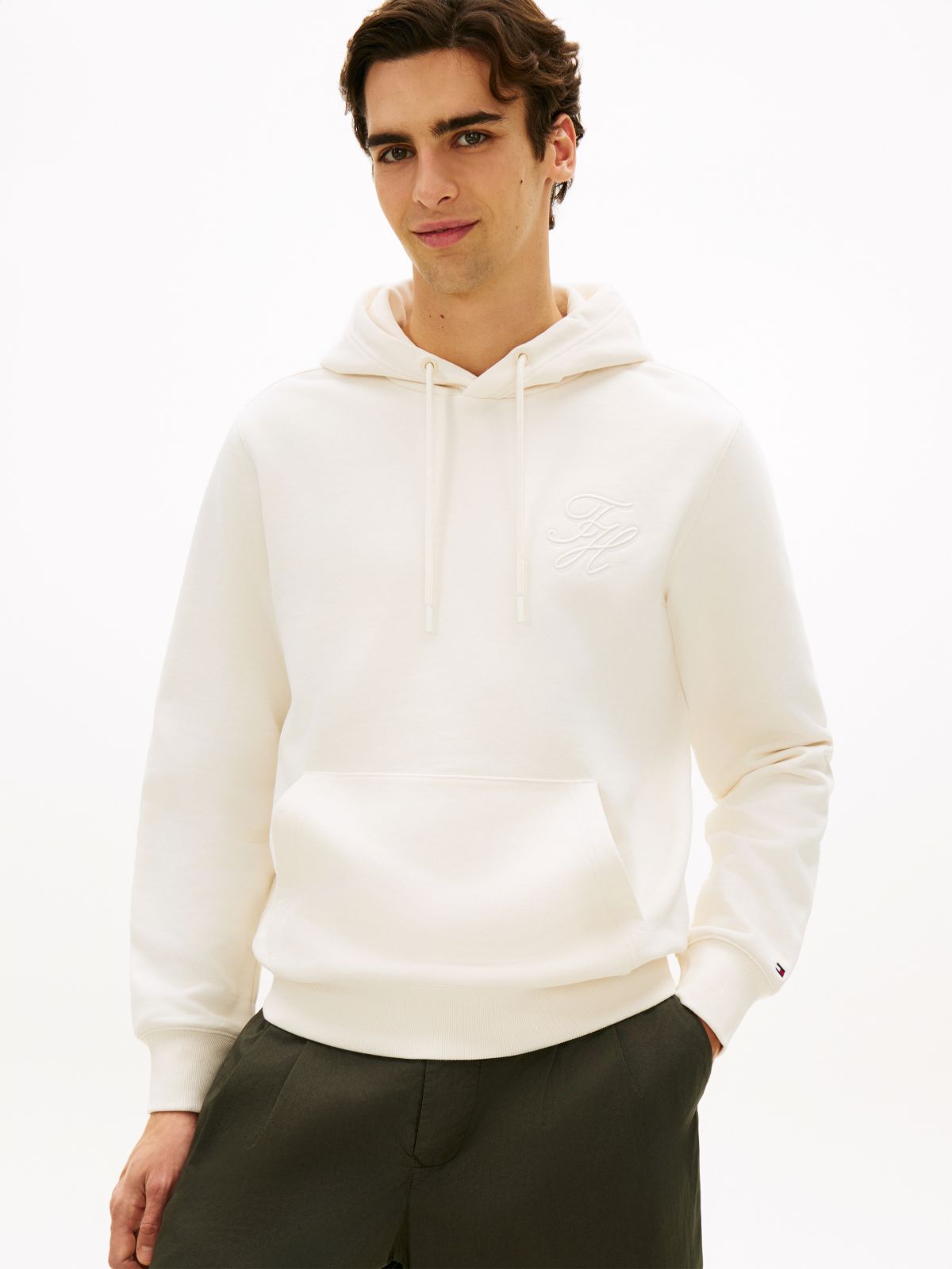 Logo Embroidery Terry Hoody — Yellow