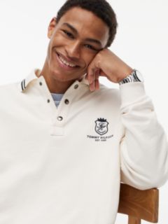 Tipped Collar Relaxed Rugby Sweatshirt — Yellow 3