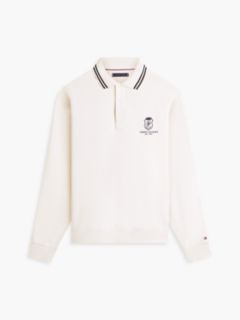 Tipped Collar Relaxed Rugby Sweatshirt — Yellow 6