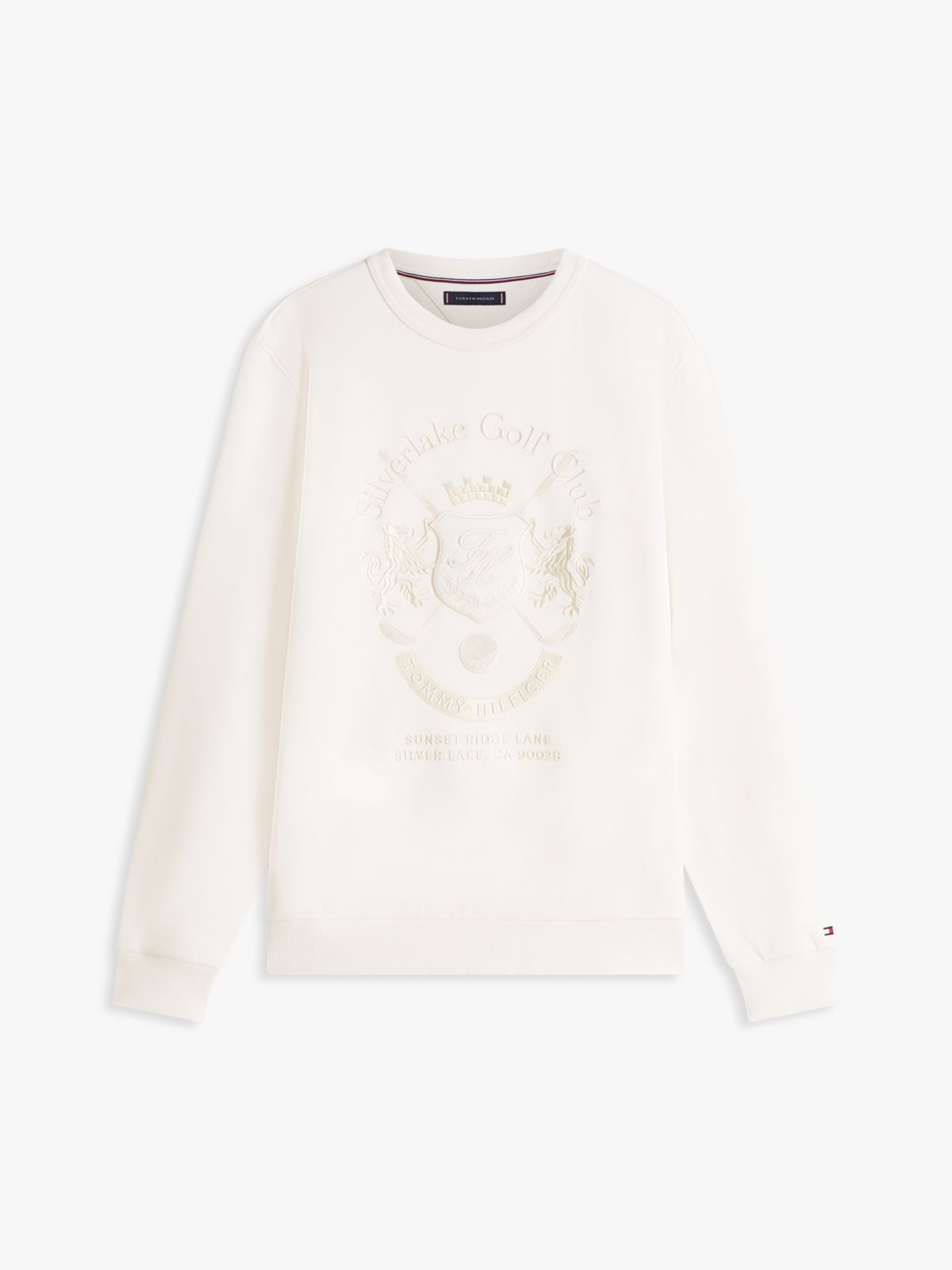 Crest Embroidery Intechno Knit Sweatshirt — Yellow