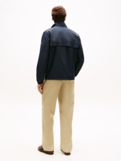 Water Resistant Tonal Logo Zip-Thru Jacket — Blue 5