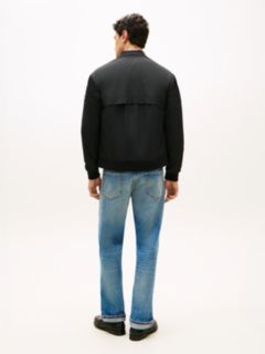 Water Resistant Tonal Logo Bomber Jacket — Black 5