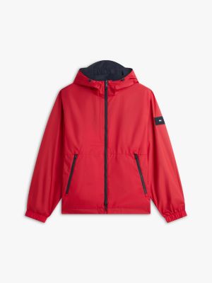 veste colour-block à capuche réversible bleu pour hommes tommy hilfiger