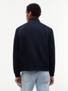 Logo Patch Zip-Thru Harrington Jacket — Blue 5