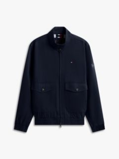 Logo Patch Zip-Thru Harrington Jacket — Blue 6