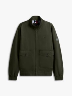Logo Patch Zip-Thru Harrington Jacket — Green 6