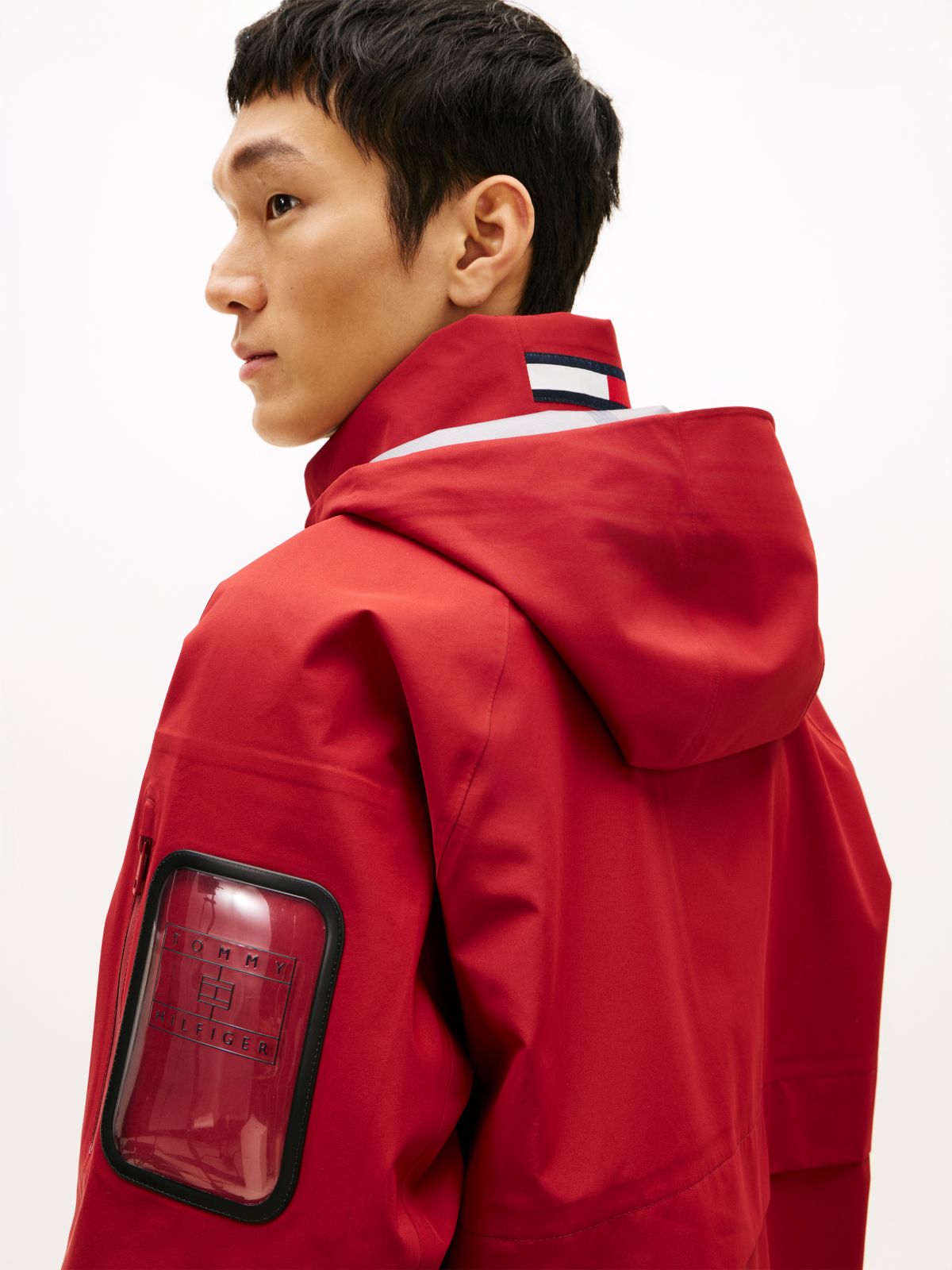 Waterproof Colour-Blocked Relaxed Regatta Jacket — Red