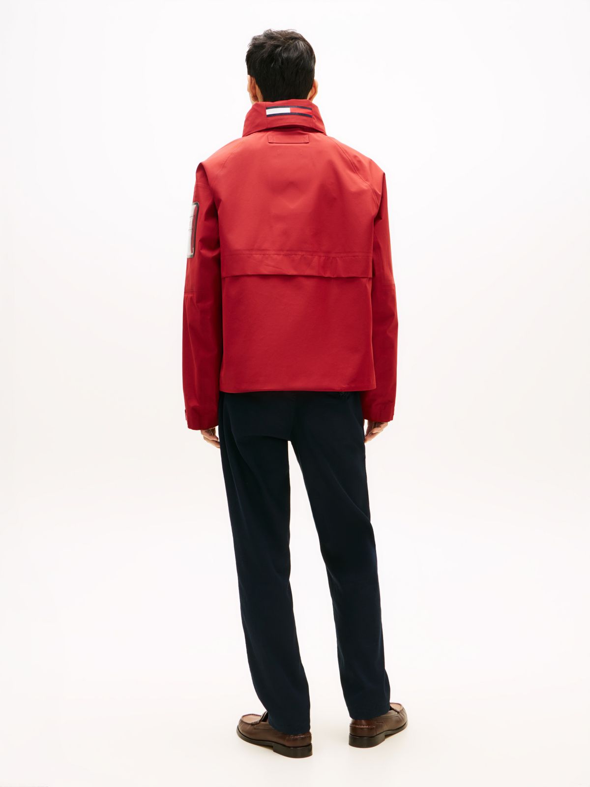 Waterproof Colour-Blocked Relaxed Regatta Jacket — Red