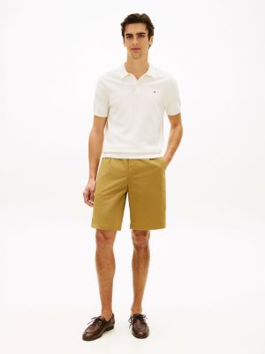 beige lightweight paper touch 10 inseam chino shorts for men tommy hilfiger