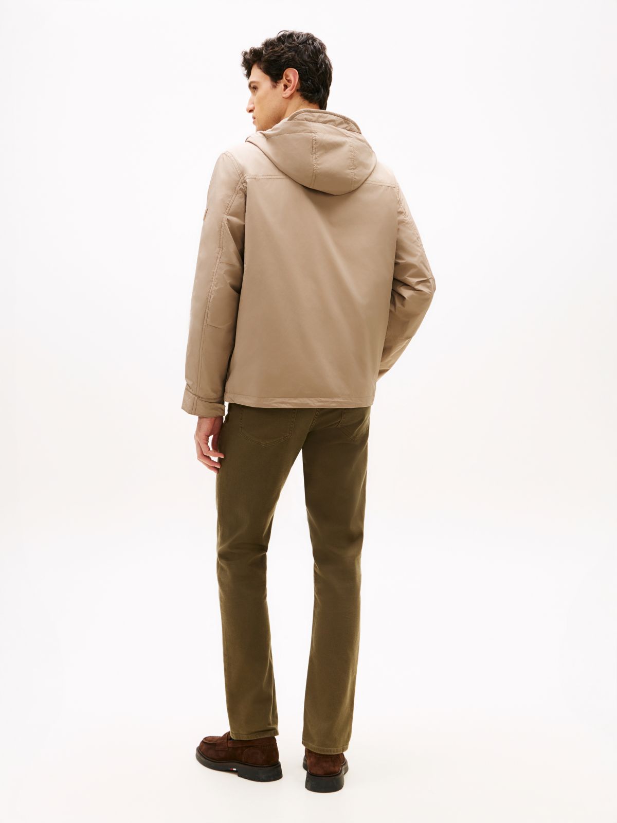 Lightweight Packable Hooded Jacket — Beige