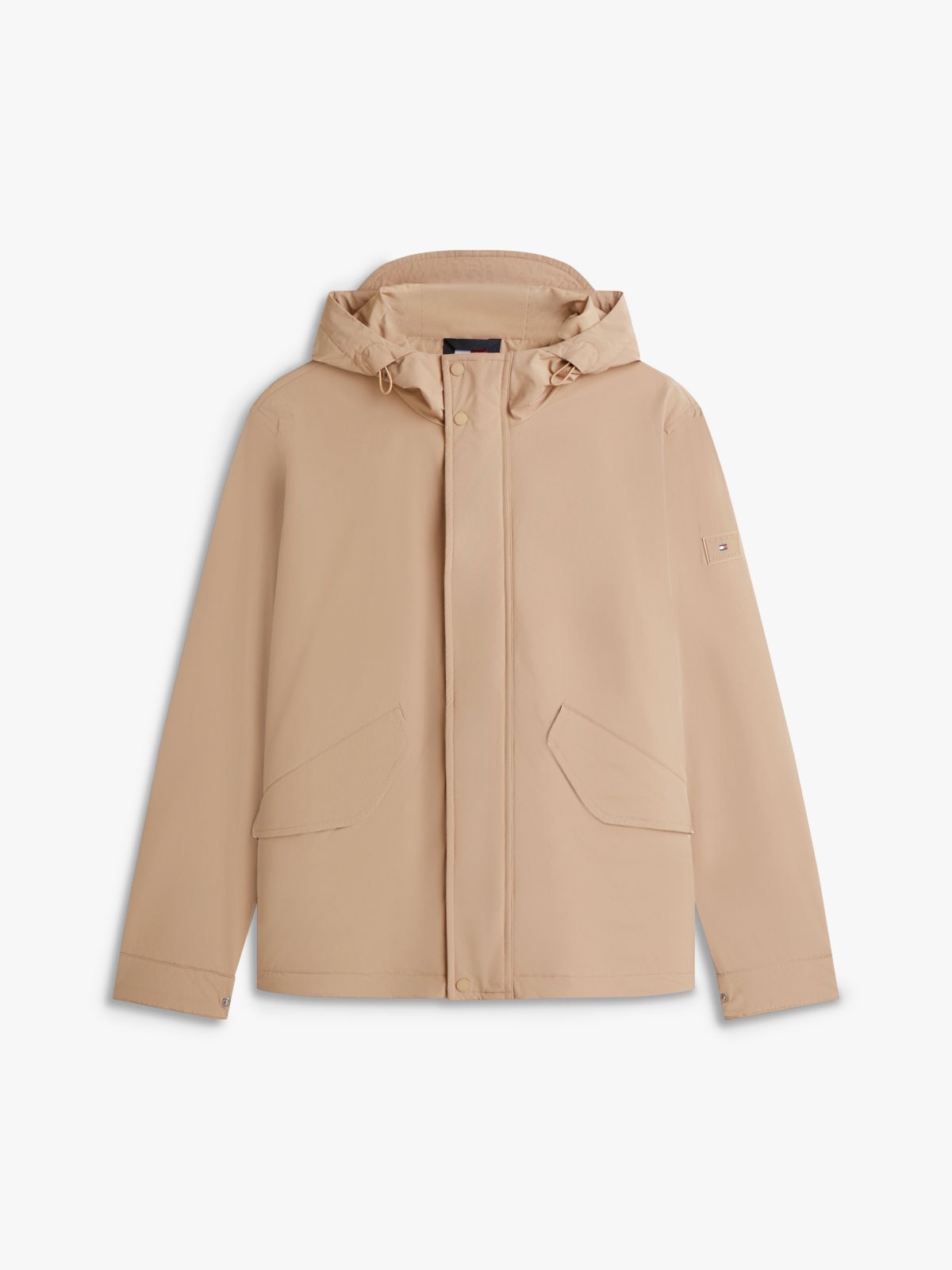 Lightweight Packable Hooded Jacket — Beige