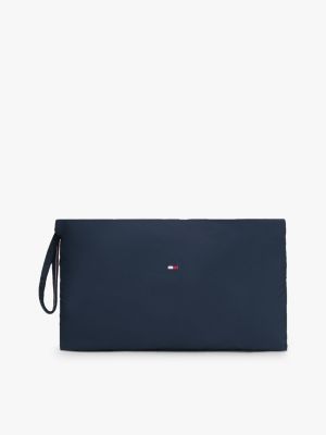 blau leichtgewichtige, verstaubare utility-steppjacke für herren - tommy hilfiger